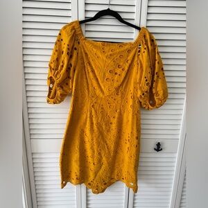 Trina Turk Sweet Off - Shoulder Eyelet Dress